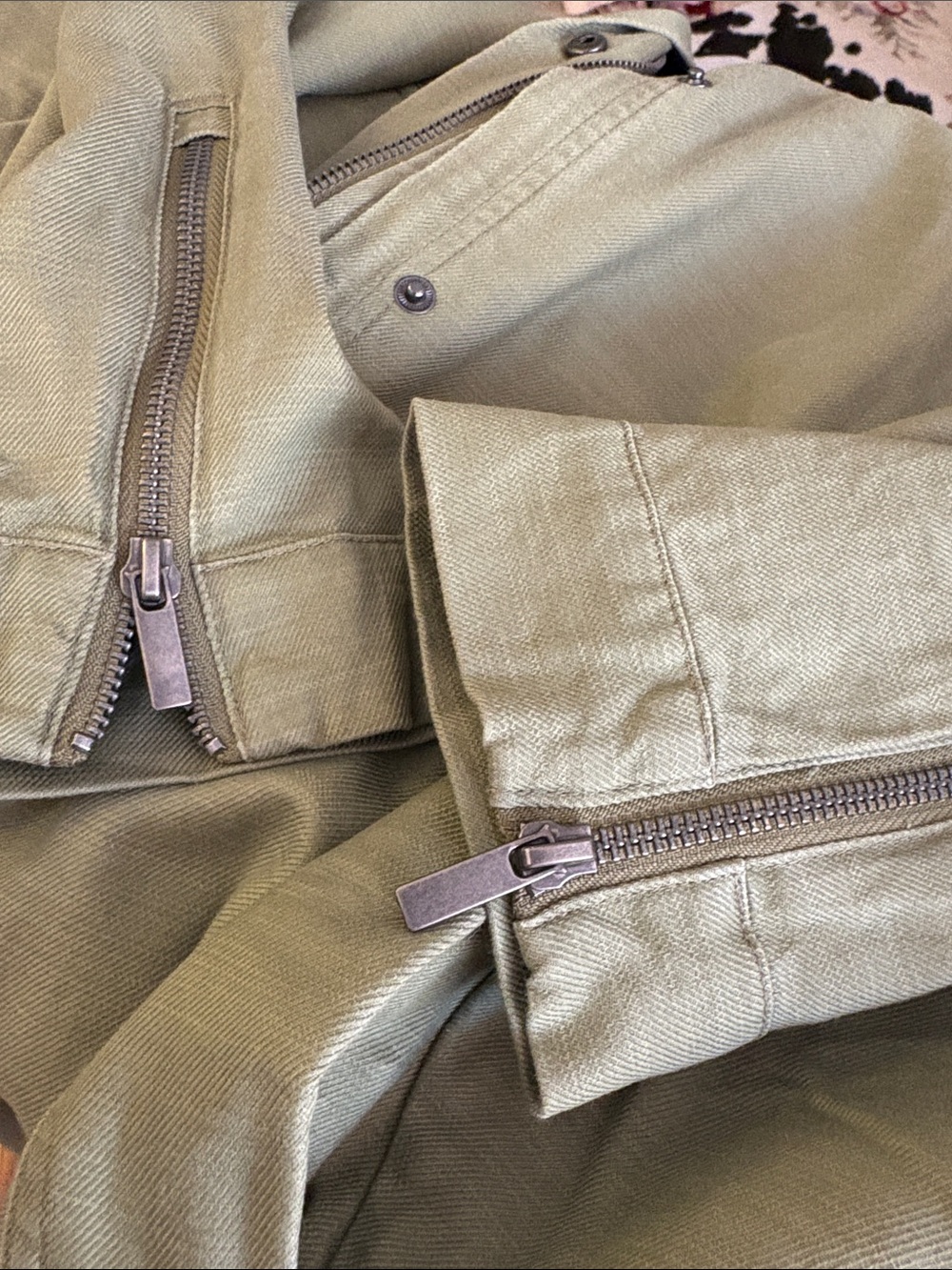 Dex Olive Green Long Utility Jacket. Cotton. TENCEL - Picture 7 of 10